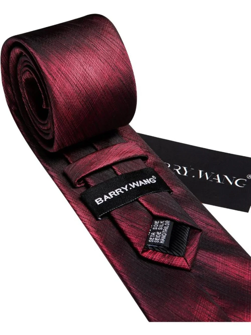 Stylish Striped Silk Necktie Set with Handkerchief & Cufflinks for Men